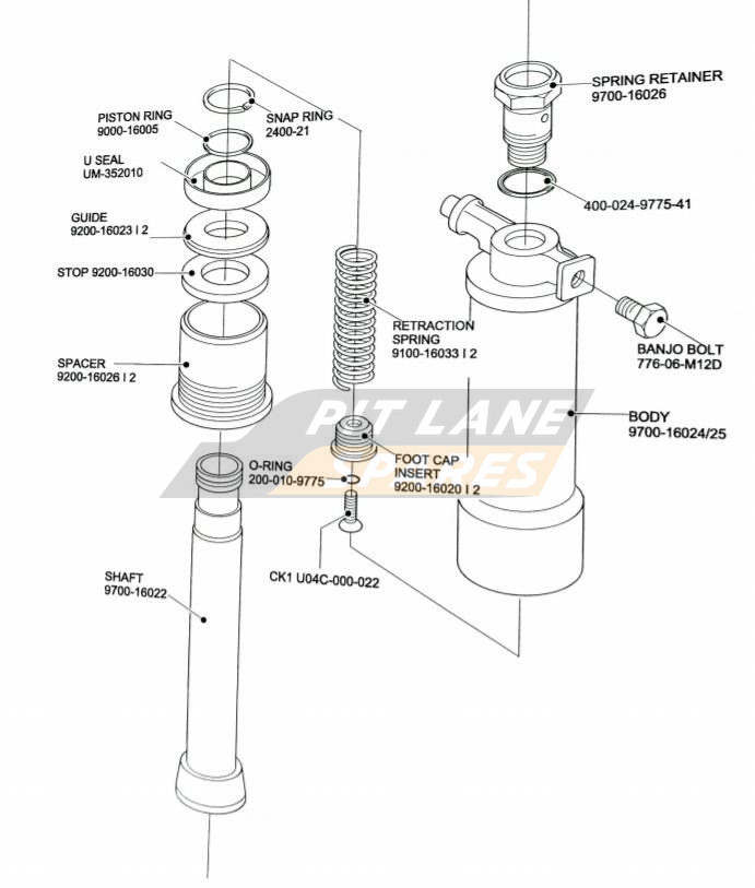 LHS FRONT AIR JACK ASSEMBLY Diagram